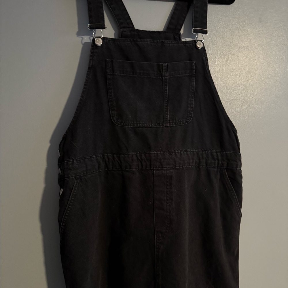 Black Denim Overall skirt